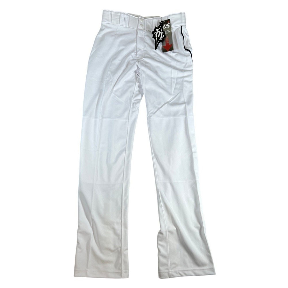 Easton Adult Quantum Pipepant White Navy Baseball Softball Pants Medium NEW